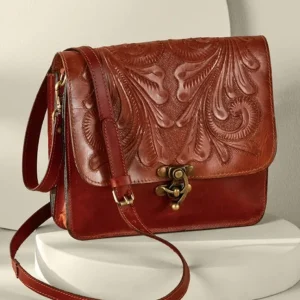 Soft Surroundings Ada Embossed Leather Bag- Handbags