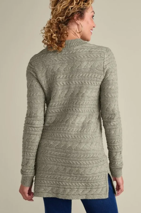 Soft Surroundings Alena Cable Sweater Tunic- Tops | Sweaters & Cardigans