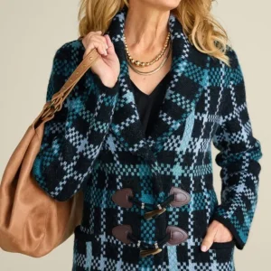 Soft Surroundings Alpine Plaid Sweater Coat- Tops | Sweaters & Cardigans