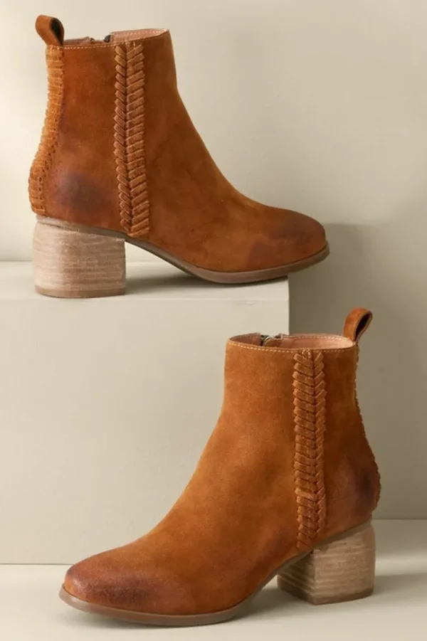 Soft Surroundings Antelope Nila Braid Bootie- Shoes