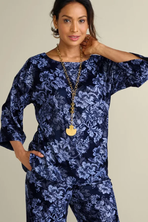 Soft Surroundings Aria Velvet Top- Tops