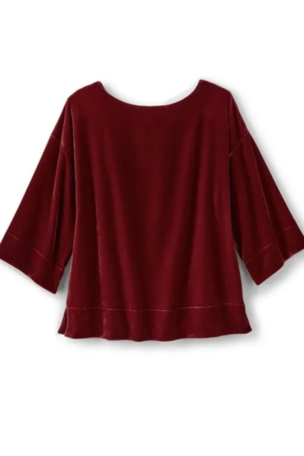 Soft Surroundings Aria Velvet Top- Tops