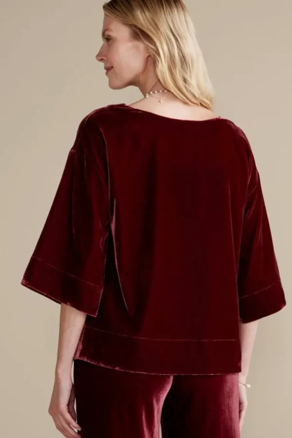 Soft Surroundings Aria Velvet Top- Tops