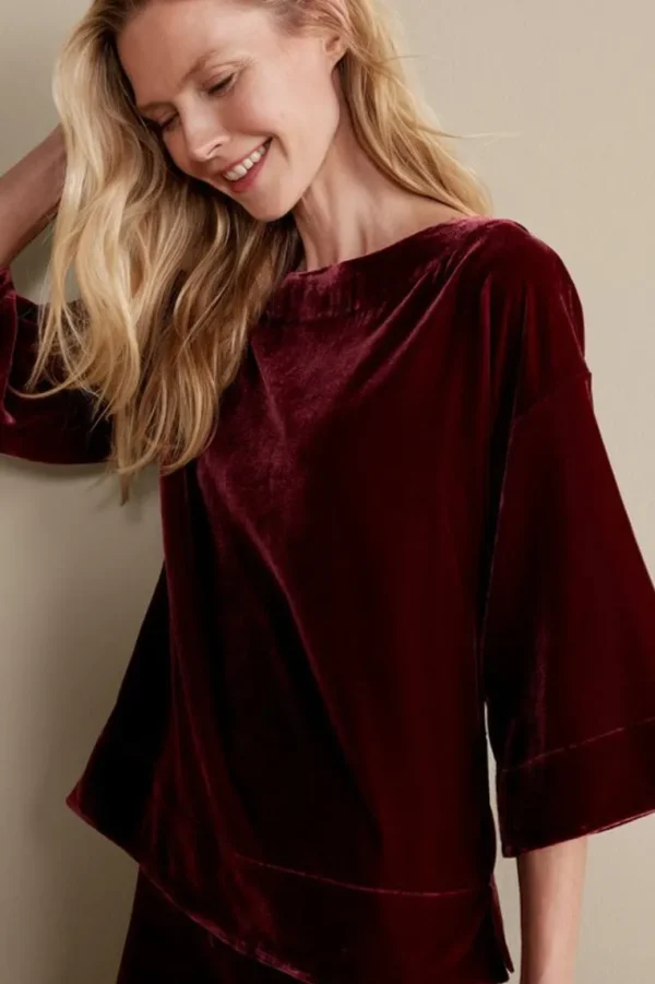 Soft Surroundings Aria Velvet Top- Tops