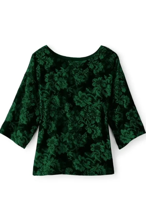 Soft Surroundings Aria Velvet Top- Tops