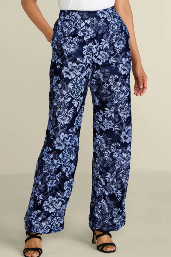 Soft Surroundings Aria Velvet Wide Leg Pants- Pants