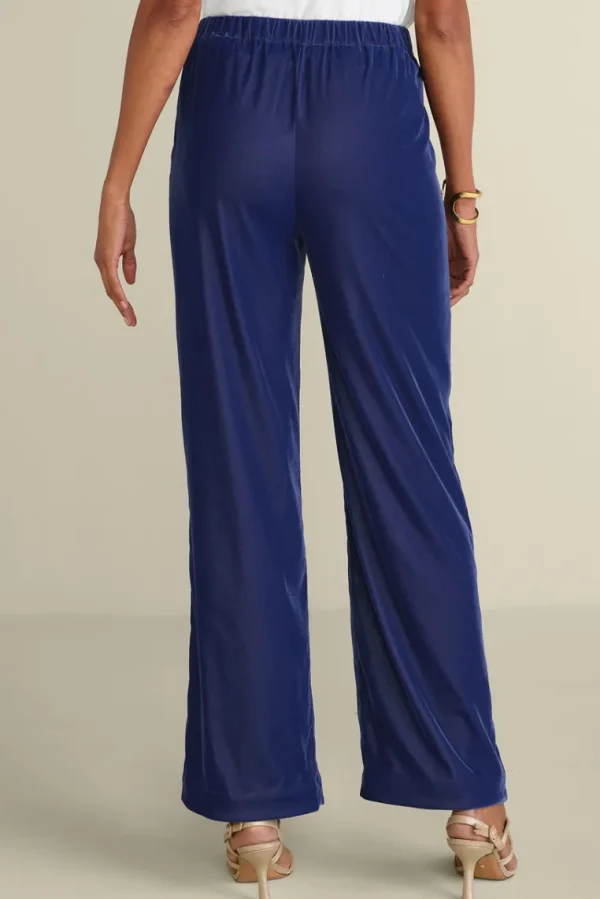 Soft Surroundings Aria Velvet Wide Leg Pants- Pants