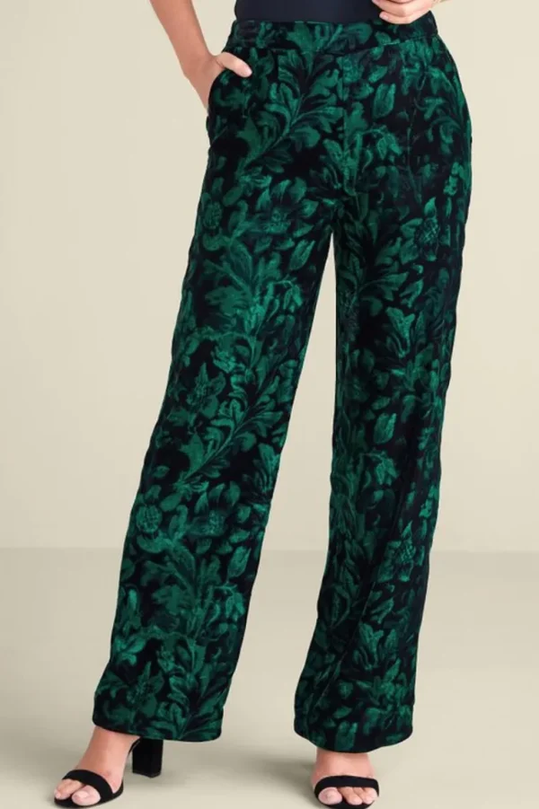 Soft Surroundings Aria Velvet Wide Leg Pants- Pants