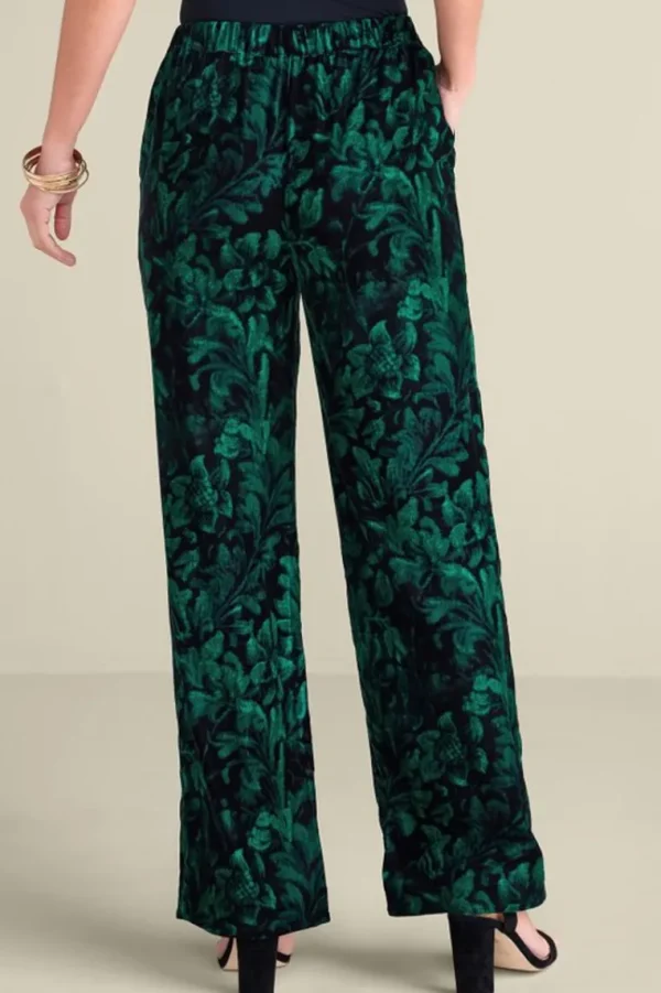 Soft Surroundings Aria Velvet Wide Leg Pants- Pants