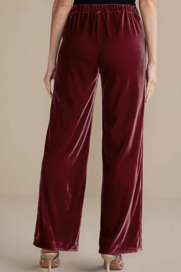 Soft Surroundings Aria Velvet Wide Leg Pants- Pants