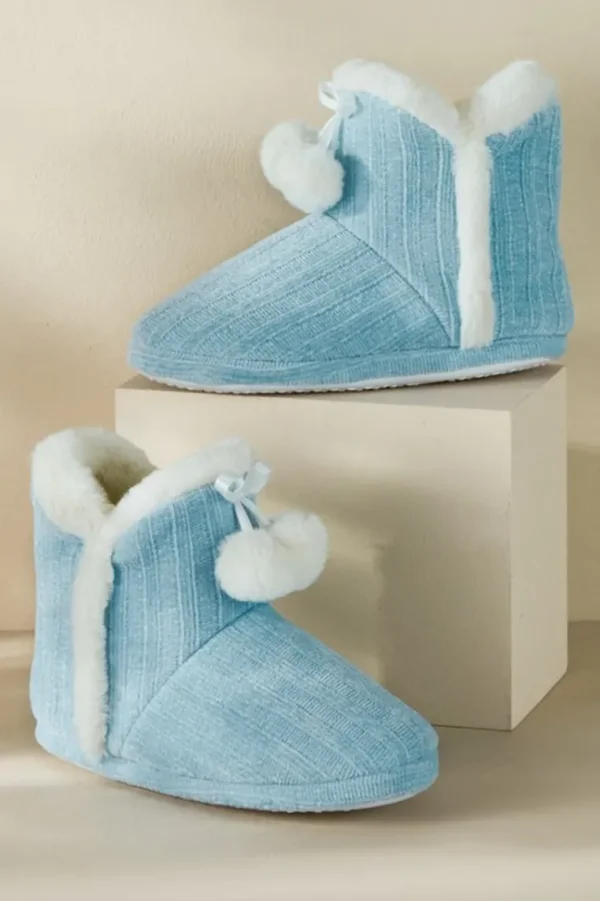 Soft Surroundings Ashlyn Cabled Bootie Slippers- Shoes