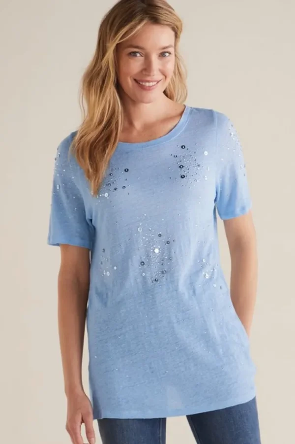 Soft Surroundings Astra Linen Tee- Tops