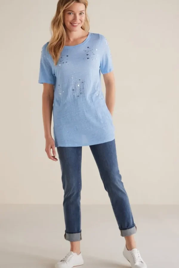 Soft Surroundings Astra Linen Tee- Tops