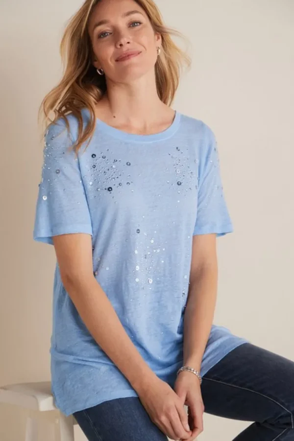 Soft Surroundings Astra Linen Tee- Tops