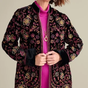 Soft Surroundings Astrid Velvet Jacket- Jackets & Coats