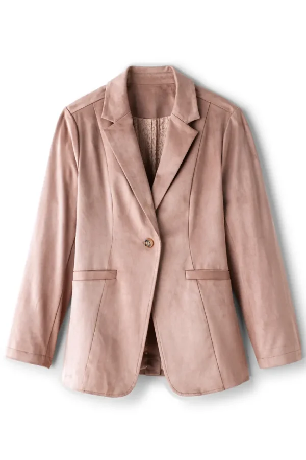 Soft Surroundings Breck Faux Suede Blazer- Toppers | Jackets & Coats