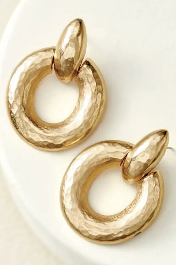 Soft Surroundings Cara Hammered Hoop Earrings- Jewelry | Earrings