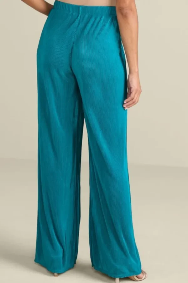 Soft Surroundings Cella Plisse Wide Leg Pants- Pants