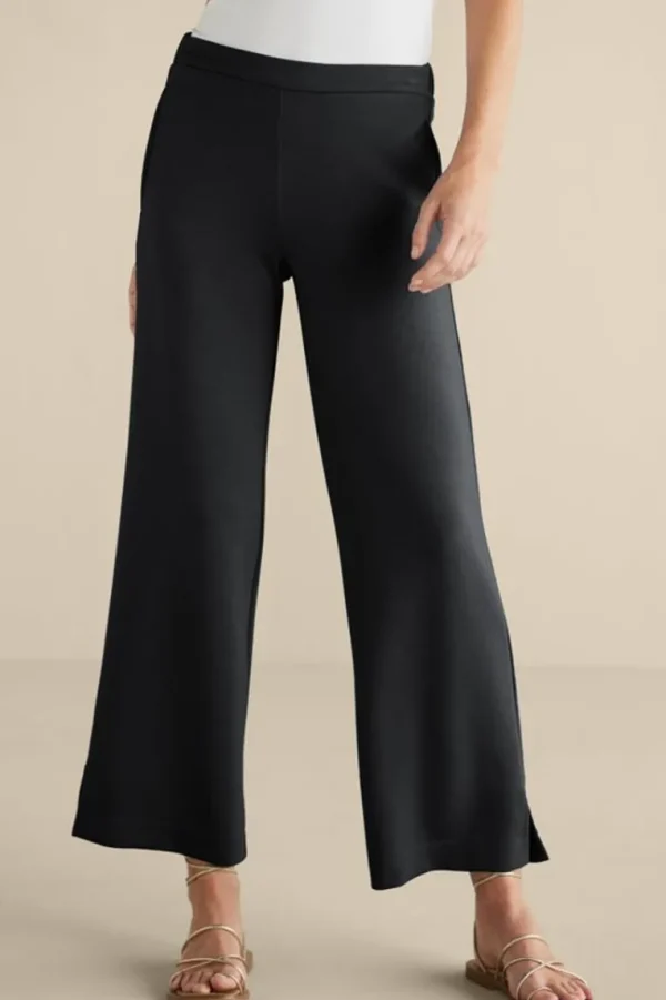 Soft Surroundings Ceri Knit Wide-Leg Pants- Pants