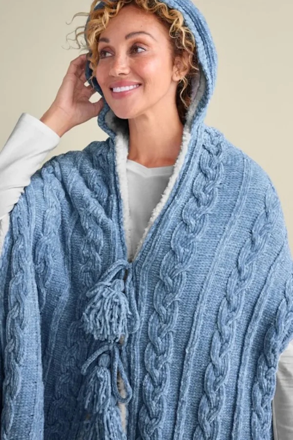 Soft Surroundings Chenille Sherpa Wearable Throw- Sleepwear & Lounge | Scarves & Wraps