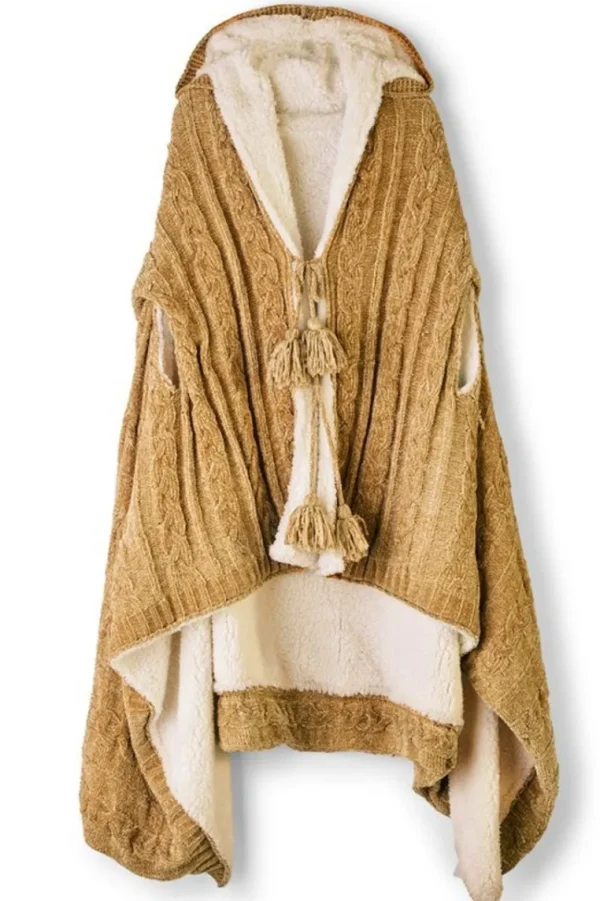 Soft Surroundings Chenille Sherpa Wearable Throw- Sleepwear & Lounge | Scarves & Wraps