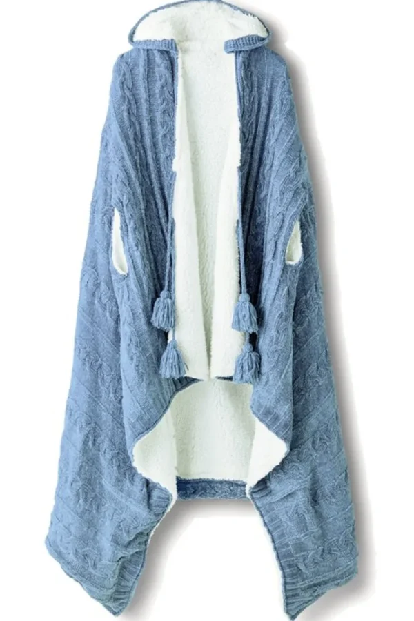 Soft Surroundings Chenille Sherpa Wearable Throw- Sleepwear & Lounge | Scarves & Wraps