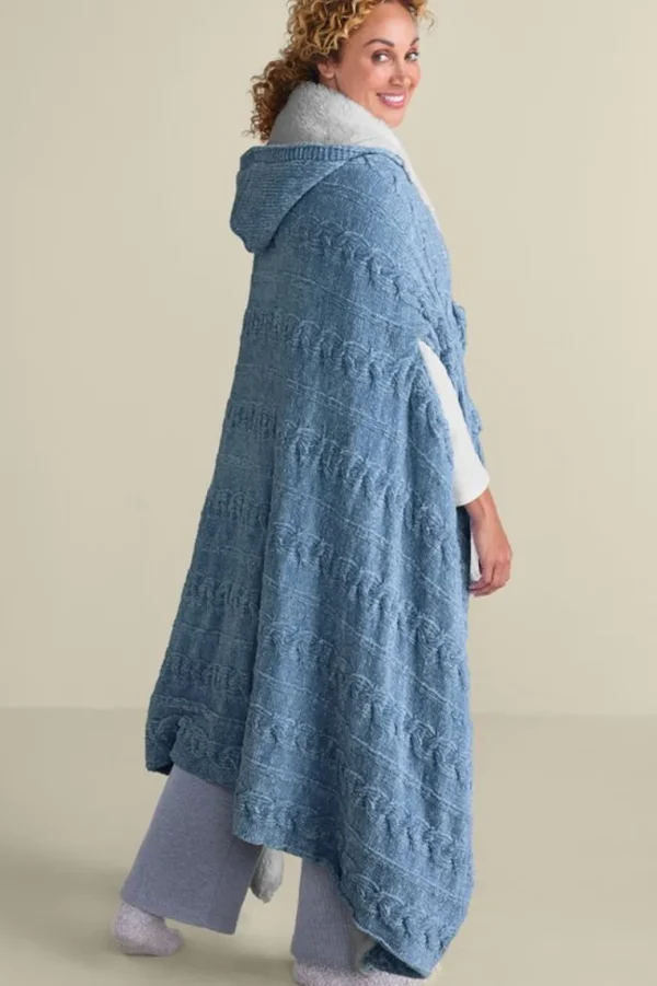 Soft Surroundings Chenille Sherpa Wearable Throw- Sleepwear & Lounge | Scarves & Wraps