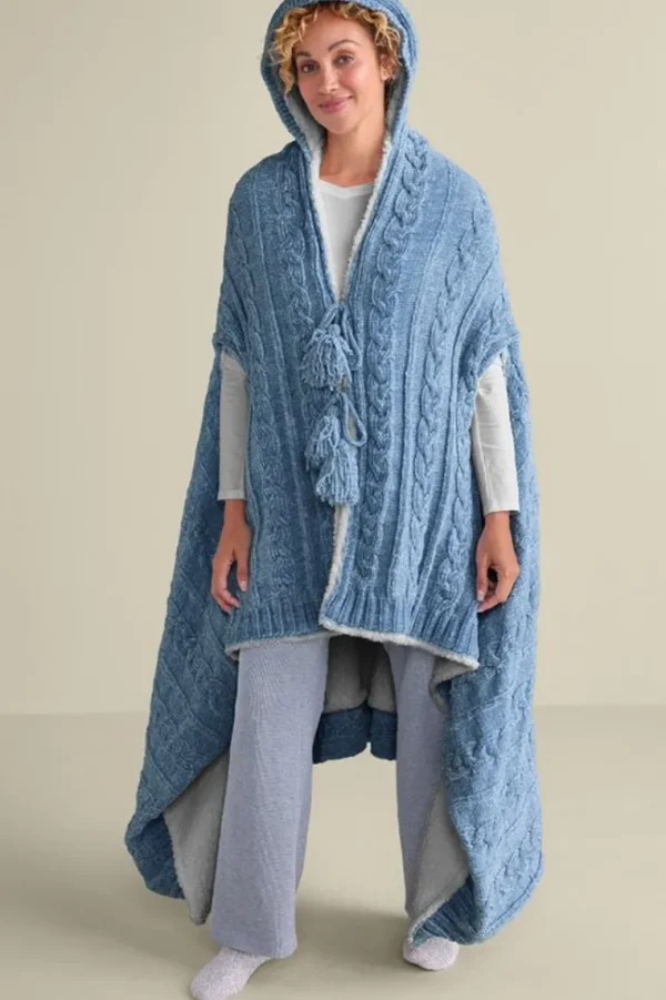 Soft Surroundings Chenille Sherpa Wearable Throw- Sleepwear & Lounge | Scarves & Wraps