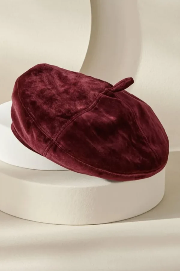 Soft Surroundings Colette Velvet Beret- Hats