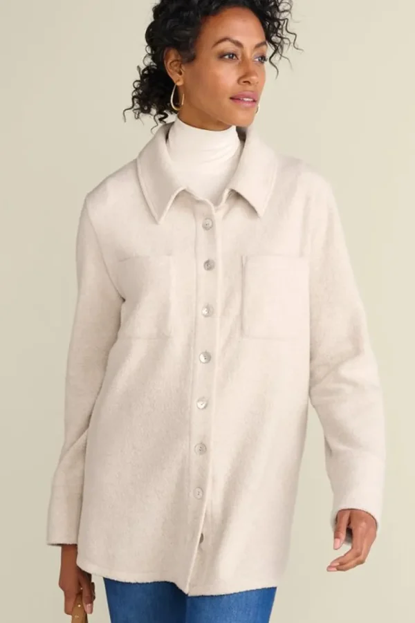 Soft Surroundings Cozy Boyfriend Shirt- Tops