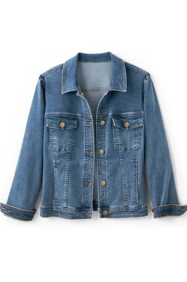 Soft Surroundings Diana Shapely Denim Jacket- Toppers | Jackets & Coats