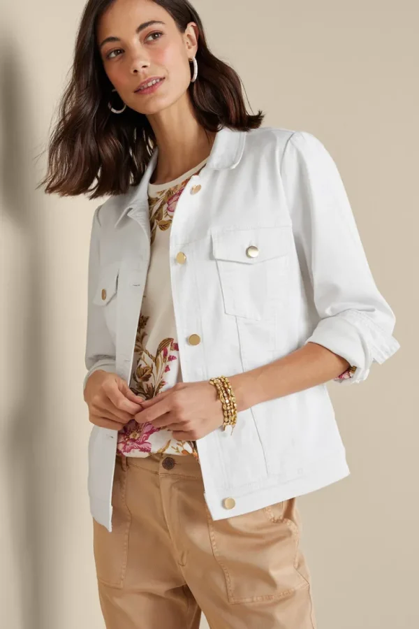 Soft Surroundings Diana Shapely Denim Jacket- Toppers | Jackets & Coats