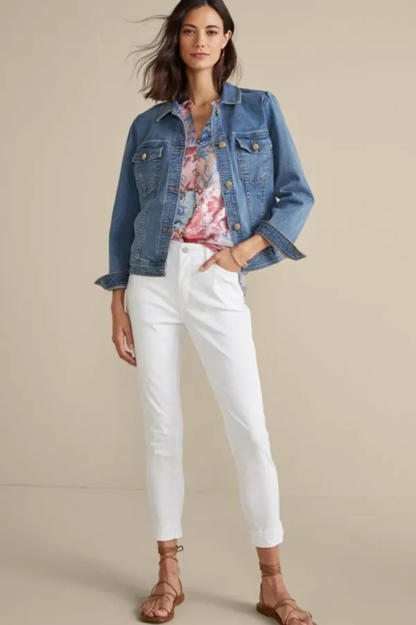 Soft Surroundings Diana Shapely Denim Jacket- Toppers | Jackets & Coats