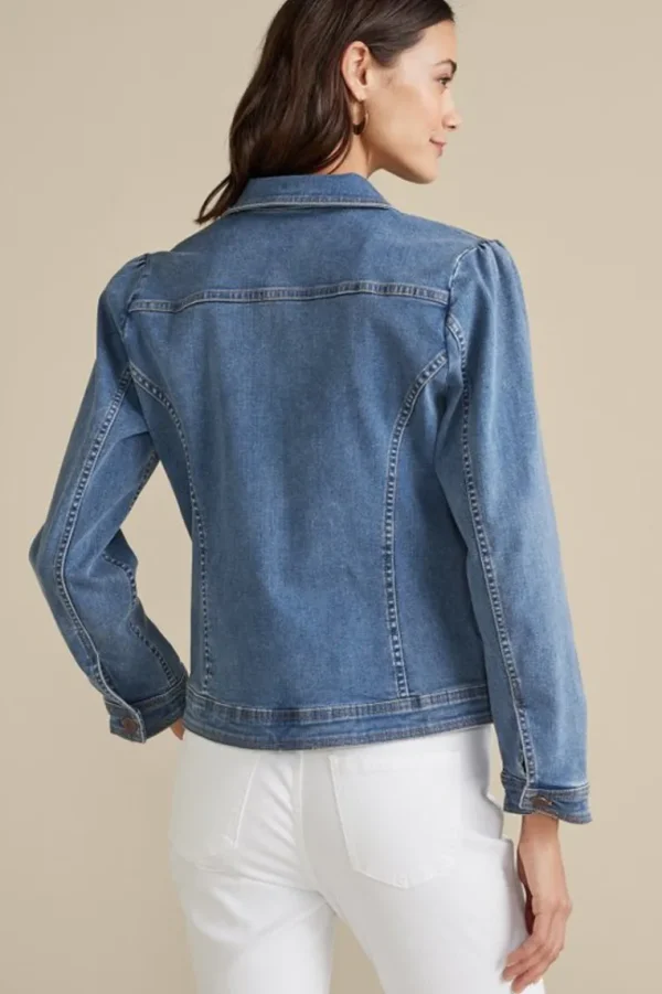 Soft Surroundings Diana Shapely Denim Jacket- Toppers | Jackets & Coats