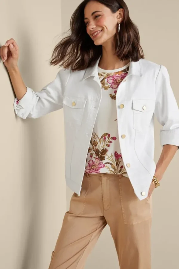 Soft Surroundings Diana Shapely Denim Jacket- Toppers | Jackets & Coats