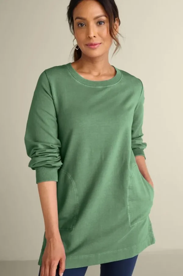 Soft Surroundings Edith French Terry Tunic- Tops