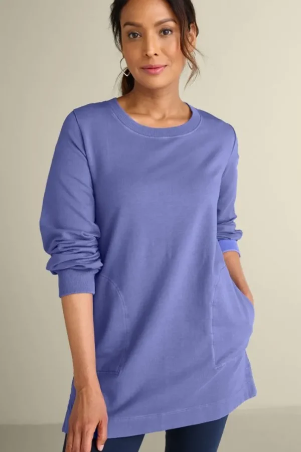 Soft Surroundings Edith French Terry Tunic- Tops