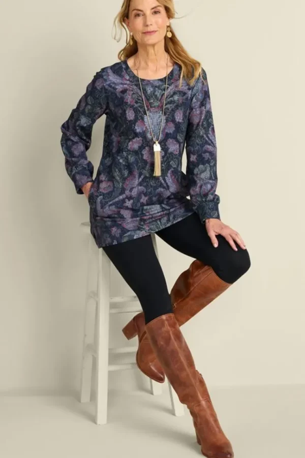 Soft Surroundings Edith French Terry Tunic- Tops