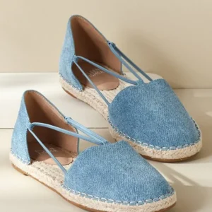 Soft Surroundings Eileen Fisher Lee Denim Stretch Espadrille- Shoes