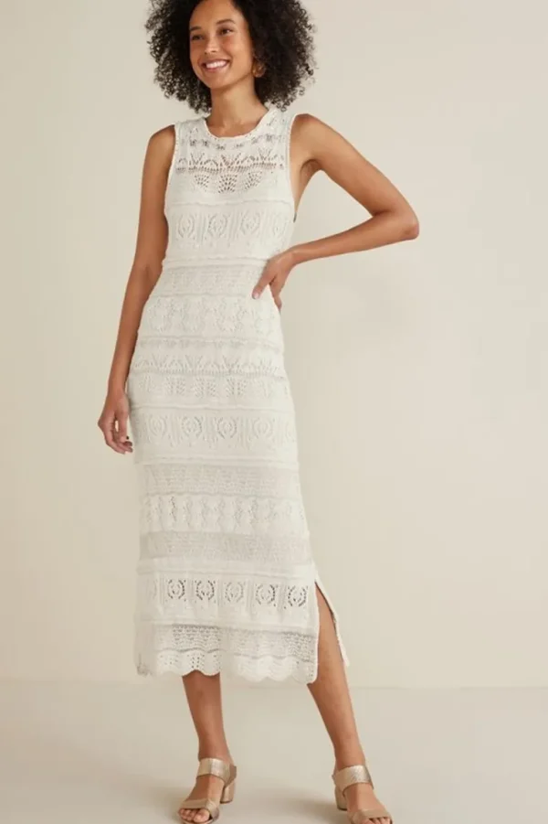 Soft Surroundings Erica Crochet Midi Dress- Dresses