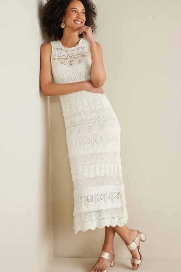 Soft Surroundings Erica Crochet Midi Dress- Dresses