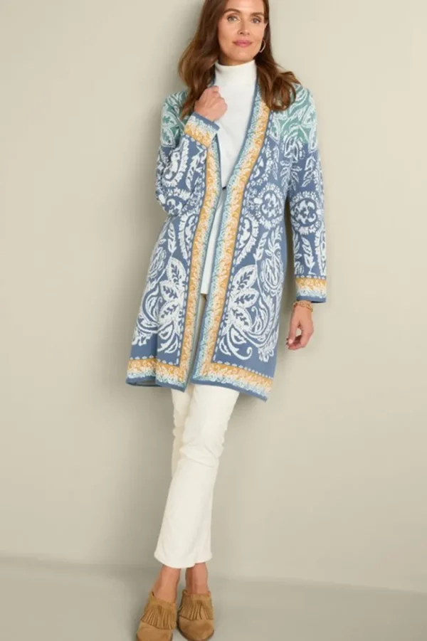 Soft Surroundings Ezer Jacquard Duster- Tops | Sweaters & Cardigans