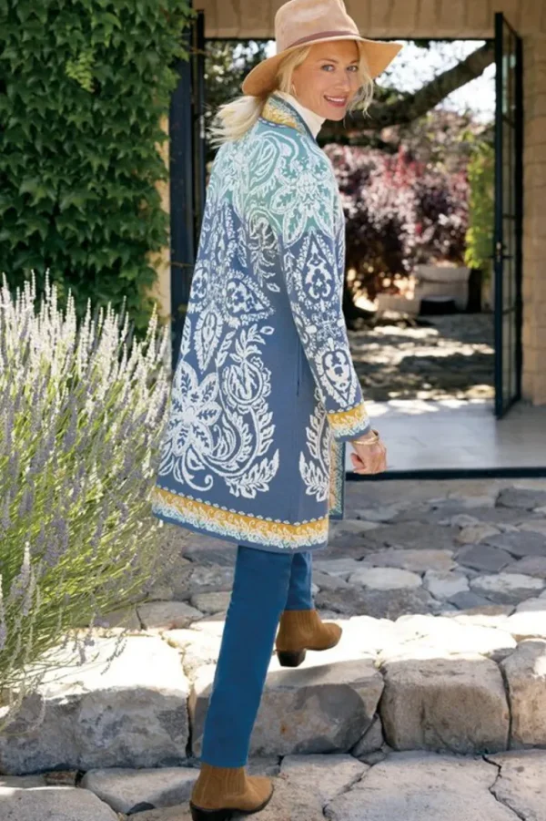 Soft Surroundings Ezer Jacquard Duster- Tops | Sweaters & Cardigans