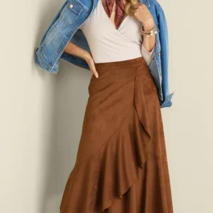 Soft Surroundings Faux Suede Skirt- Skirts