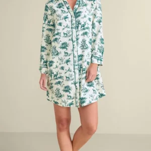 Soft Surroundings Festive Finley Sleep Shirt- Sleepwear & Lounge