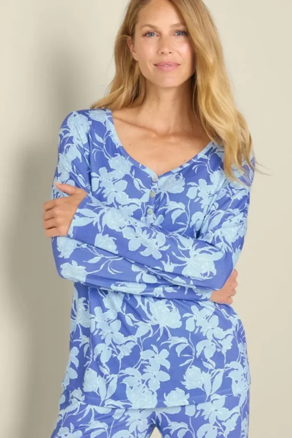 Soft Surroundings Harmonia Bamboo Sleep Top- Tops | Sleepwear & Lounge