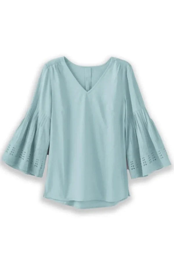 Soft Surroundings Heloise Eyelet Sleeve Tunic- Tops