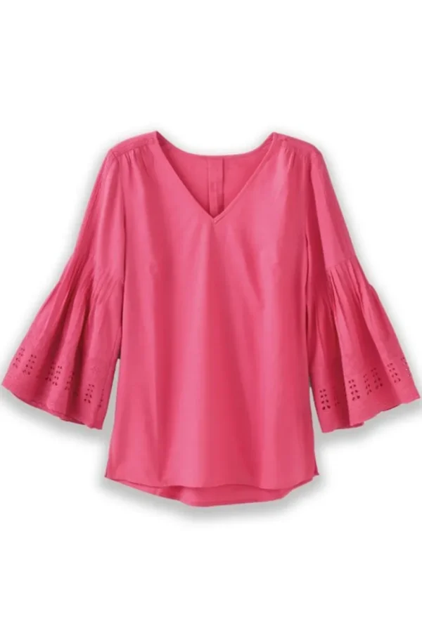 Soft Surroundings Heloise Eyelet Sleeve Tunic- Tops