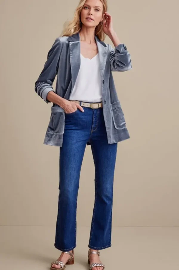 Soft Surroundings Holly Velvet Blazer- Toppers | Jackets & Coats