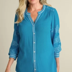 Soft Surroundings Imane Gauze Tunic- Tops | Tunics & Leggings